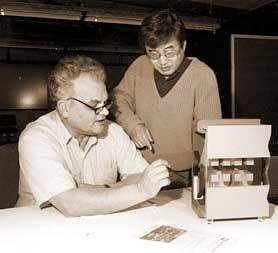 Klaus Halbach working with rare earth magnets