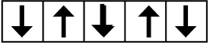 drawing of magnets in a non-halbach configuration of NSNSNS