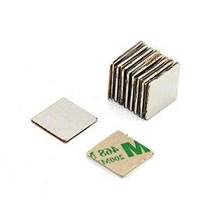 Adhesive 15 x 15 x 1mm thick N42 Neodymium Magnet - 1.2kg Pull