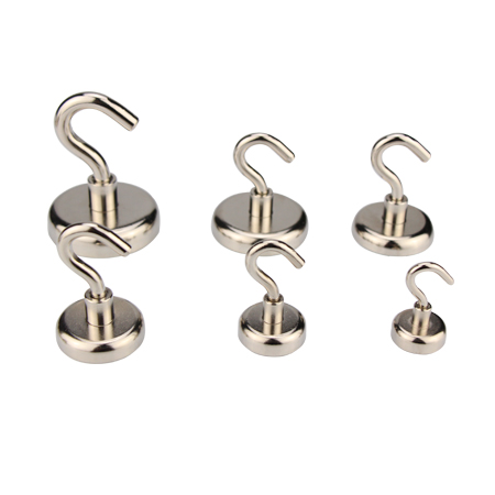 Neodymium Pot Magnets - Threaded Hook Neodymium Pot Magnets - Threaded Hook