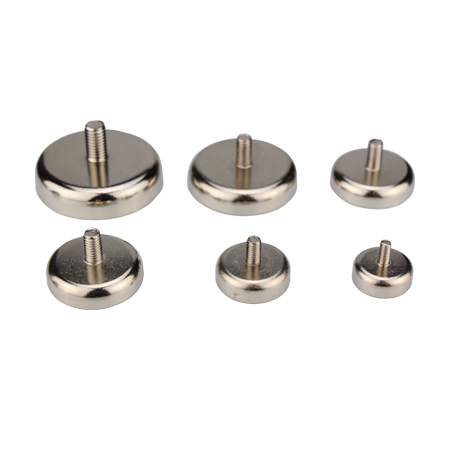 Neodymium Pot Magnets - External Threaded Stud